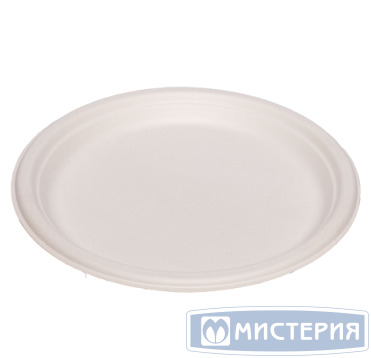 Тарелка одноразовая мелкая d225 мм, бел., целл., 50 шт/упак 350 шт/кор