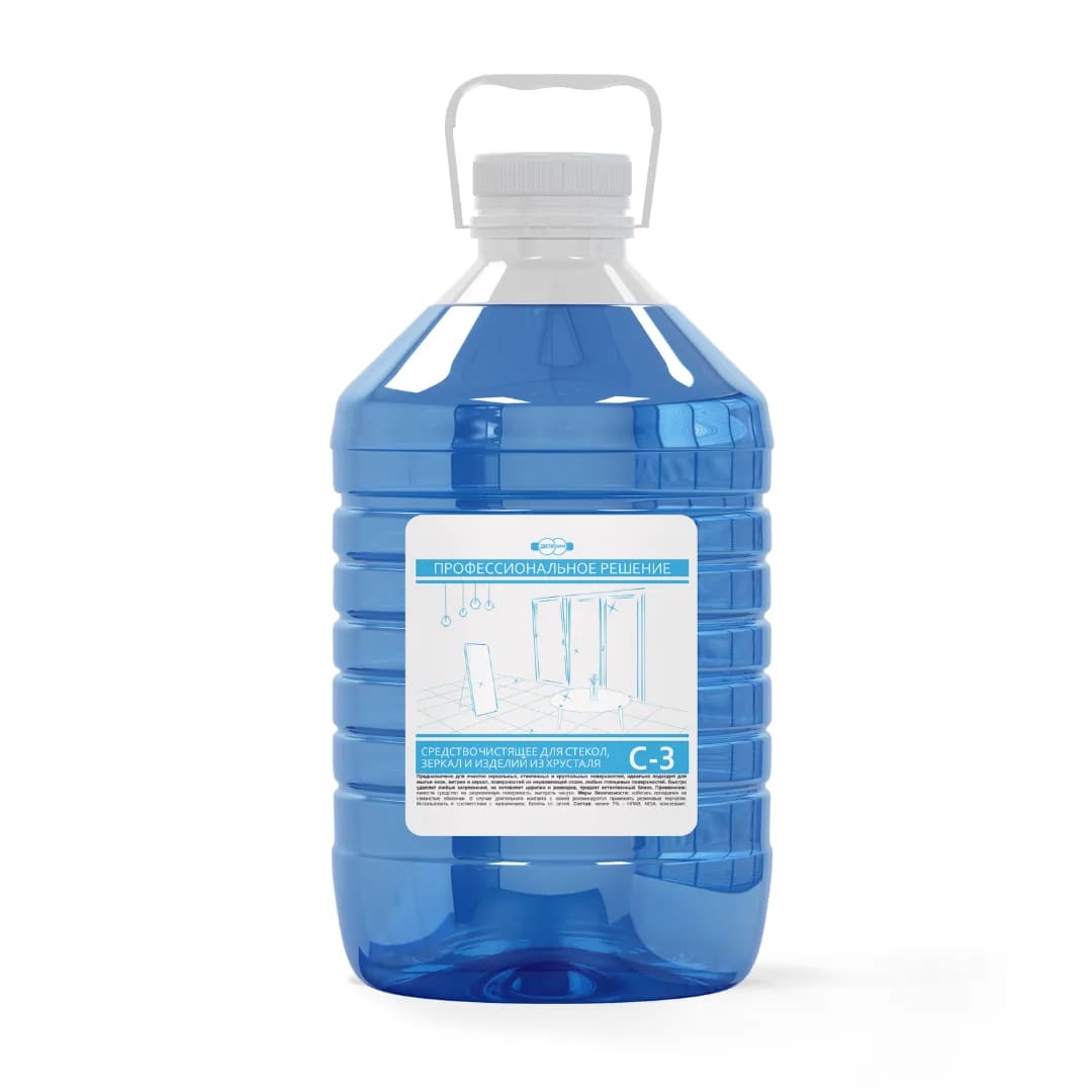 Средство чистящее С-3 для стекол,зеркал и изделий из хрусталя. 5000 мл