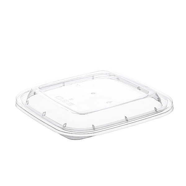 Крышка 126х126мм к контейнеру квадратному Цвет Прозрачный (500шт/кор) арт 1292П 500шт/кор