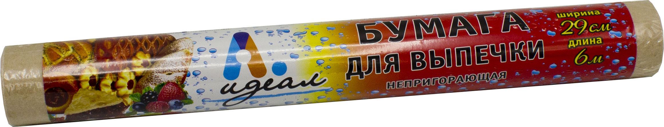 Бумага для выпечки/пергамент 29 см х 6 в т/у ИДЕАЛ (60рул /кор)