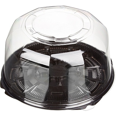 Упаковка полимерная ПР-Т-163К ПЭТ h110 + ПР-Т-163ДШ (М) "А" ПЭТ  черный 200шт/кор