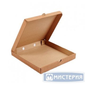 Коробка для пиццы 400х400х40 мм, крафт, микрогофрокарт.Т-11 Е, 50 шт/кор 50 шт/упак