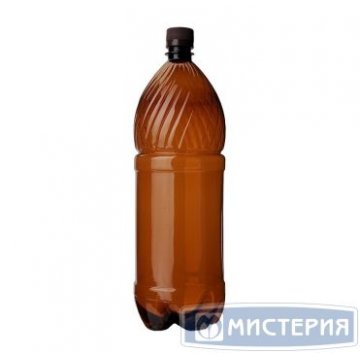 Бутылка ПЭТ 1000 мл, коричн, горло d 28 мм, крышка в компл., 60 шт/кор.