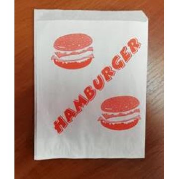 Упаковка бумажная: уголок с печатью Hamburger 15х12см. 1уп.х500шт. (30/1)