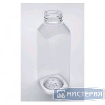 Бутылка ПЭТ 500 мл, квадр., прозр., горло d38 мм, крышка в компл., 120 шт/кор