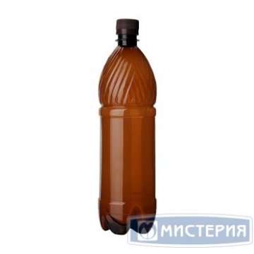 Бутылка ПЭТ 1500 мл, коричн., горло d 28 мм, крышка в компл., 45 шт/кор.