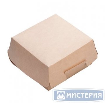Коробка для бургера [бургербокс] 110х110х60 мм OSQ  ECO Burger M, крафт, карт., 300 шт/кор